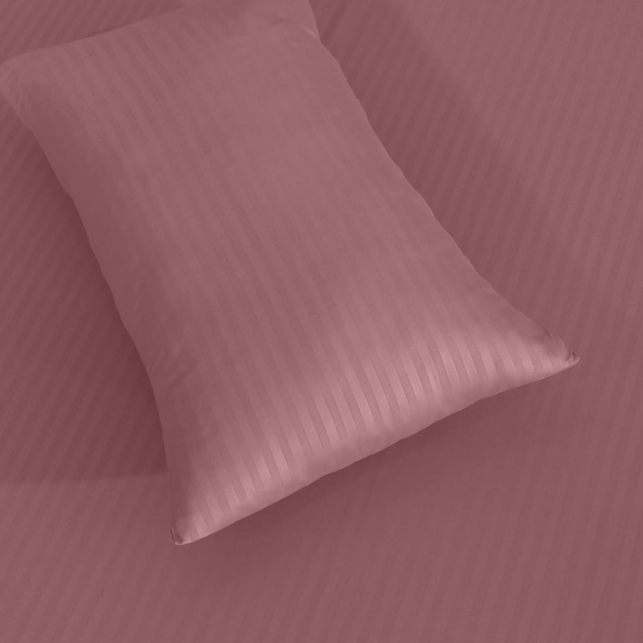 Satin stripe fitted sheet
